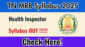 TN MRB Health Inspector Syllabus 2025 Out Direct Link to Download Syllabus PDF here TN MRB Health Inspector Syllabus 2025 Out Direct Link to Download Syllabus PDF here