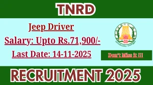 TNRD Jeep Driver Recruitment 2025 - Apply Offline