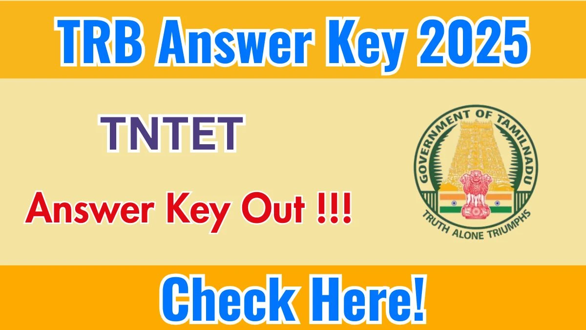 TNTET Answer Key 2025 OUT - Download PDF, Response Sheet & Objection Link