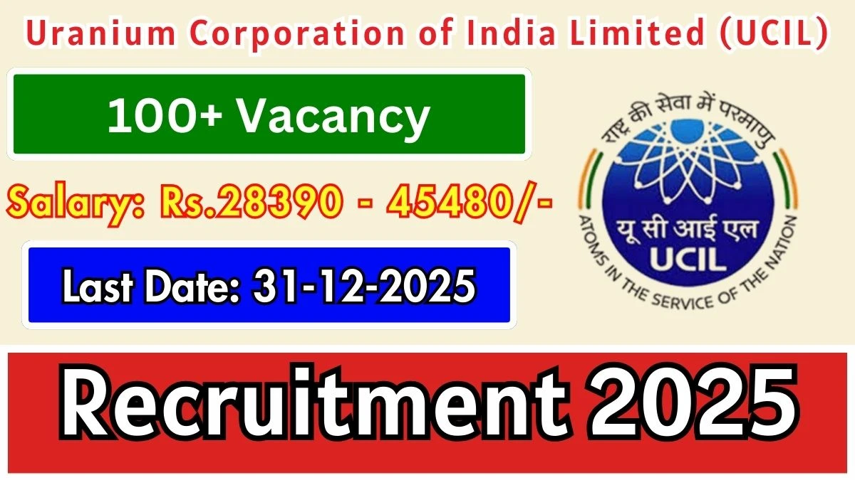 UCIL Recruitment 2025 - Apply Online for 107 Mining Mate-C, Winding Engine Driver-B and More Regular Posts