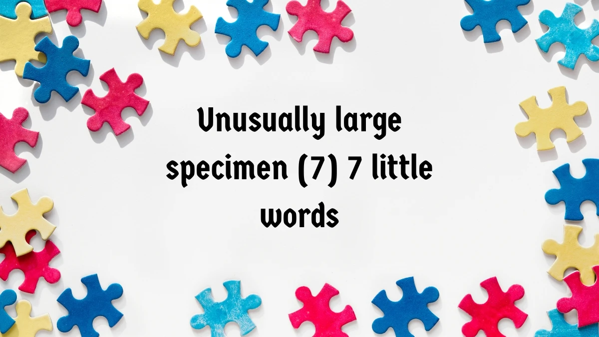 Unusually large specimen 7 Little Words 7 letters Answer