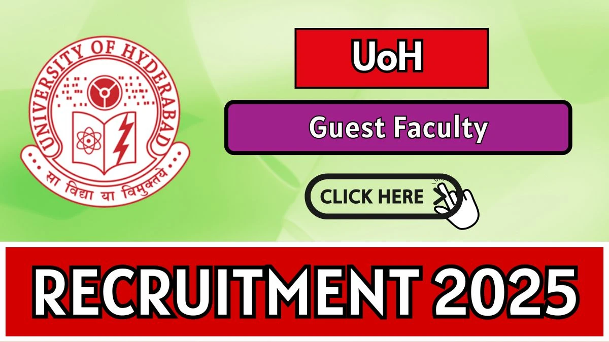 UoH Guest Faculty Recruitment 2025 - Apply Offline for 04 Posts