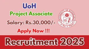 UoH Project Associate Recruitment 2025 – Apply Offline