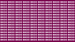 Visual Illusion: Within 5 Seconds Spot the Word BOOK among BKOO