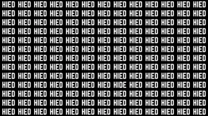 Visual Illusion: Within 5 Seconds Spot the Word HIDE among HIED