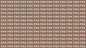 Visual Illusion: Within 5 Seconds Spot the word PINK among PIKN
