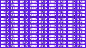 Visual Illusion: Within 6 Seconds Spot the Word BIRD among BRID