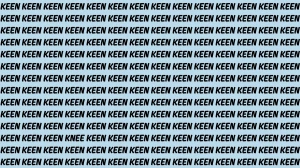 Visual Illusion: Within 6 Seconds Spot the Word KNEE among KEEN