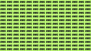 Visual Illusion: Within 6 Seconds Spot the Word RING among RNIG
