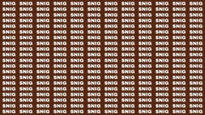 Visual Illusion: Within 6 Seconds Spot the Word SING among SNIG