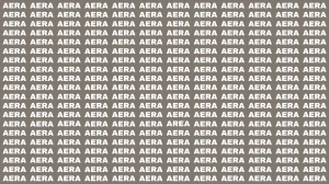Visual Illusion: Within 7 Seconds Spot the word AREA among AERA