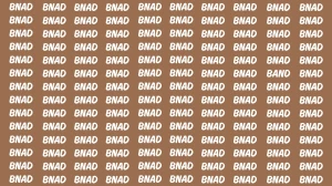 Visual Illusion: Within 7 Seconds Spot the Word BAND among BNAD