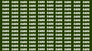Visual Illusion: Within 7 Seconds Spot the Word DRAG among DARG.