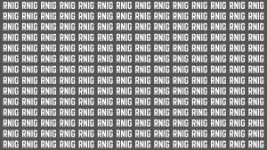 Visual Illusion: Within 7 Seconds Spot the Word RING among RNIG.