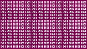 Visual Illusion: Within 7 Seconds Spot the word SEND among ENDS