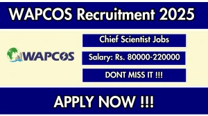 WAPCOS Chief Scientist Recruitment 2025 - Apply Offline for 02 Posts WAPCOS Chief Scientist Recruitment 2025 - Apply Offline for 02 Posts