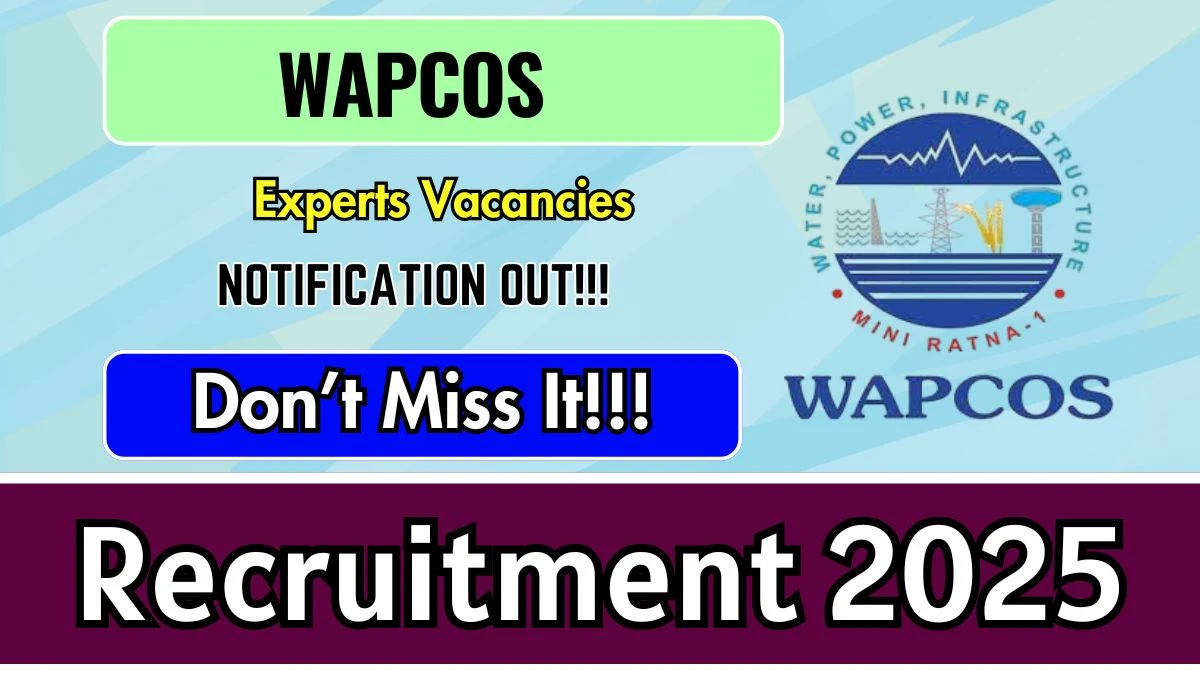 WAPCOS Experts Recruitment 2025 - Apply Offline for Project Manager, Architect and Other Posts