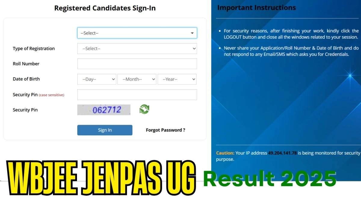 WBJEE JENPAS UG Result 2025 Out at wbjeeb.nic.in Direct Link to Download Result