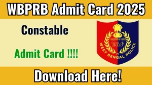 WBP Constable Admit Card 2025 – Check Exam Date & Download Link