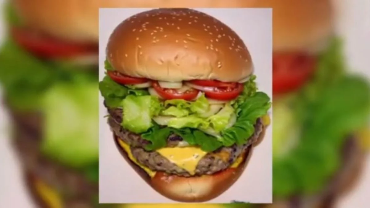 Whose Face is Hidden in this Cheese-Burger Optical Illusion Challenge