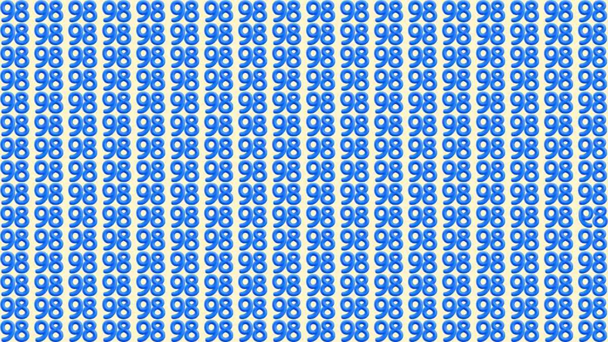 You have a high IQ and hawk-like eyesight if you can spot Inverted 89 out of 98 in 9 seconds!