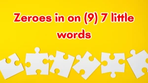 Zeroes in on 7 Little Words 9 letters Answer