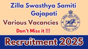 Zilla Swasthya Samiti Gajapati Recruitment 2025 - Apply Offline for 18 Paediatrician, Dental Technician and More Posts