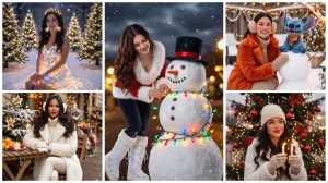 10 Gemini AI Merry Christmas Photo Editing Prompts for Girls: Create Insta Viral...