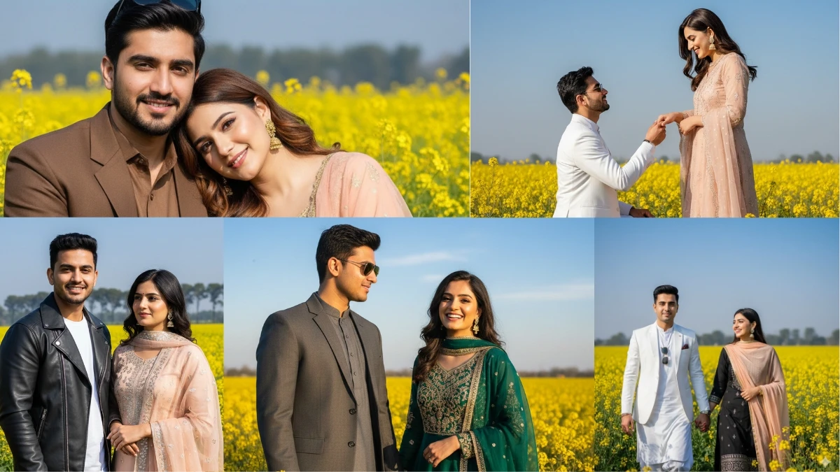 10 Google Gemini AI Photo Editing Prompts for Couples to Create Stunning Mustard Field Cinematic Masterpieces in seconds