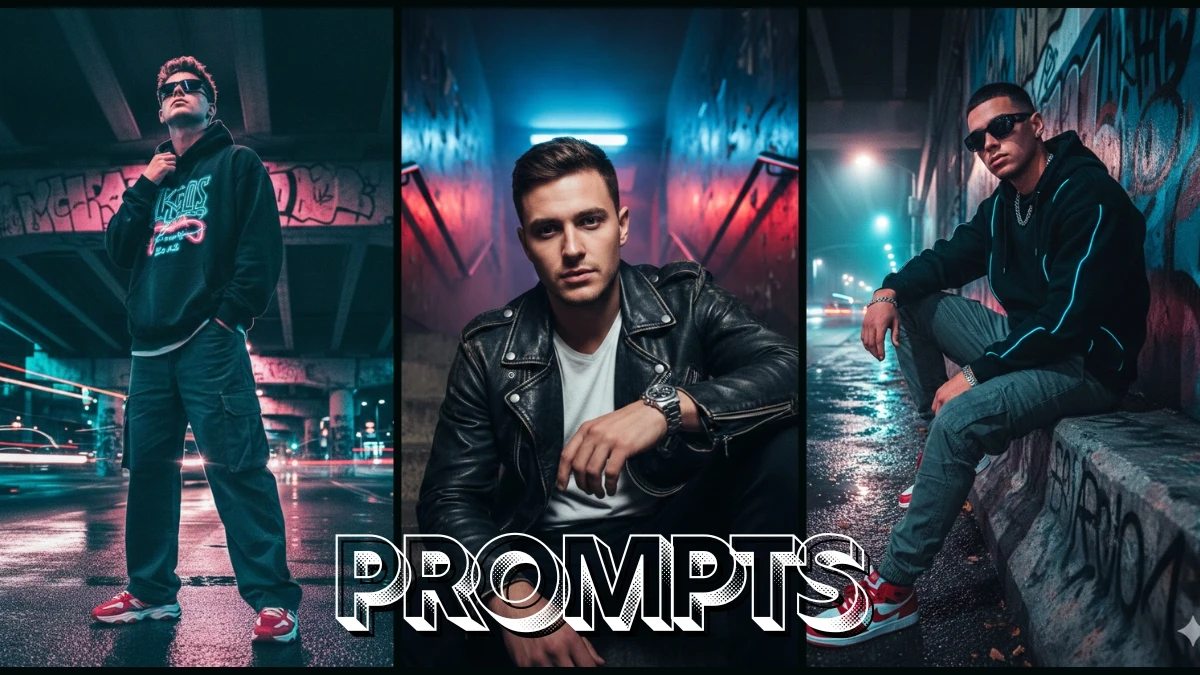 10 Google Gemini AI Photo Editing Prompts for Men to Create Stylish Ultra-Realistic Neon Cinematic Portraits