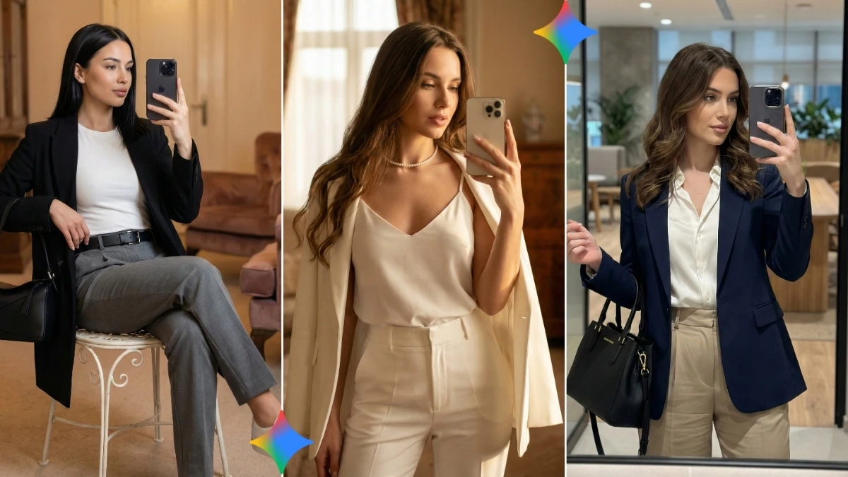 10 Unique Google Gemini AI Photo Editing Prompts for Girls to Create Ultra-Realistic Formals Mirror Selfie Portraits