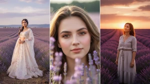 10 Viral Google Gemini AI Photo Editing Prompts for Girls to Create Stunning Lavender Field Cinematic Portraits