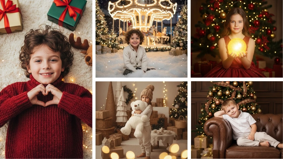 12 Fun & Festive Google Gemini AI Photo Editing Prompts for Kids: Create Adorable Christmas Portraits Instantly
