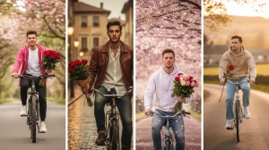 12 Hunyuan Image 3.0 AI Photo Editing Prompts for Boys to Create Ultra-Realistic Romantic Outdoor Bicycle Portraits