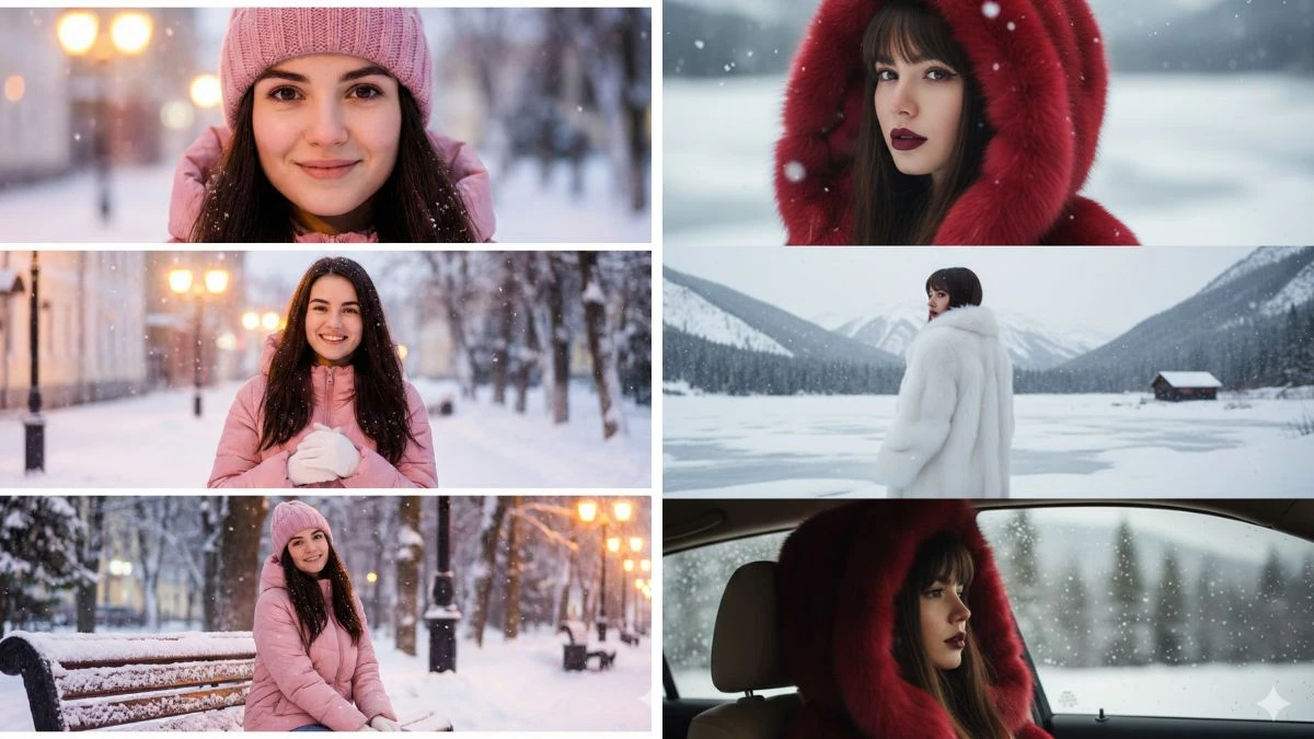 15 Viral Google Gemini AI Snow Photo Editing Prompts for Girls to Create Cinematic 3-Layer Winter Portraits