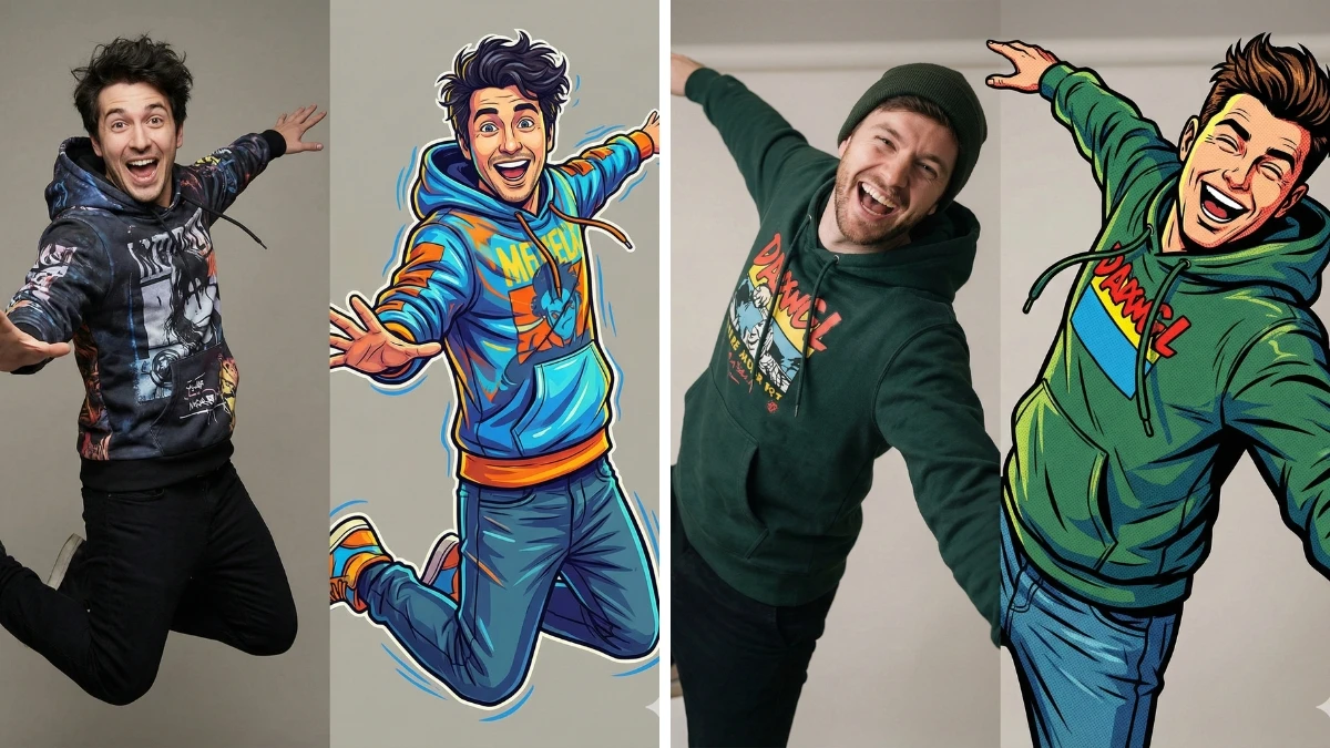 6 Trending Google Google Gemini AI Photo Editing Prompts: Create Realistic to Cartoon Double Character Images