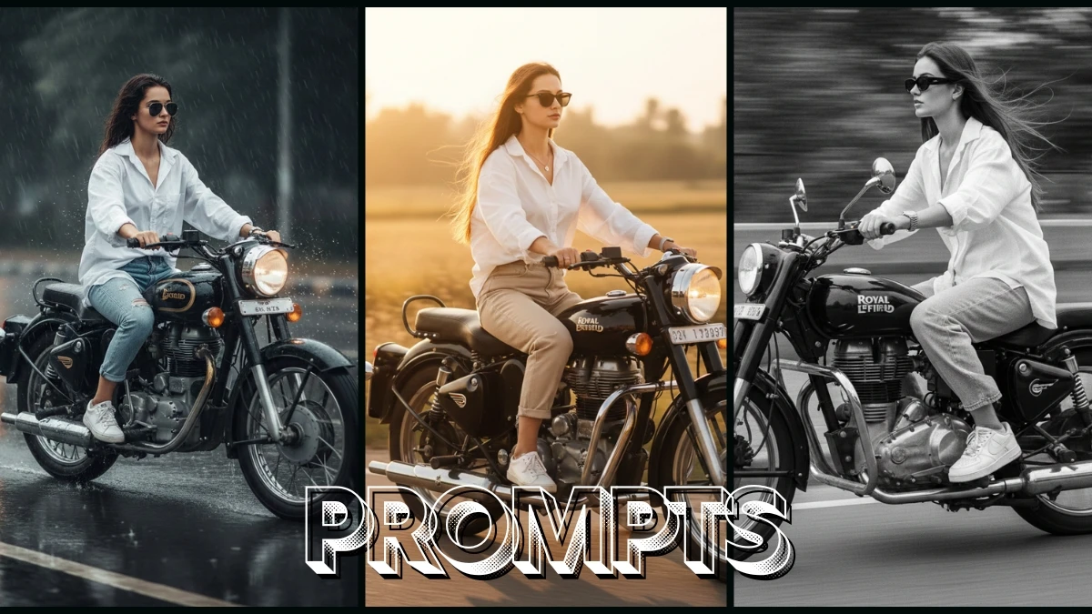 7 Viral Gemini AI Bike Riding Photo Editing Prompts for Girls: Create Cinematic Ultra-Realistic Trending Portraits
