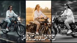 7 Viral Gemini AI Bike Riding Photo Editing Prompts for Girls: Create Cinematic Ultra-Realistic Trending Portraits