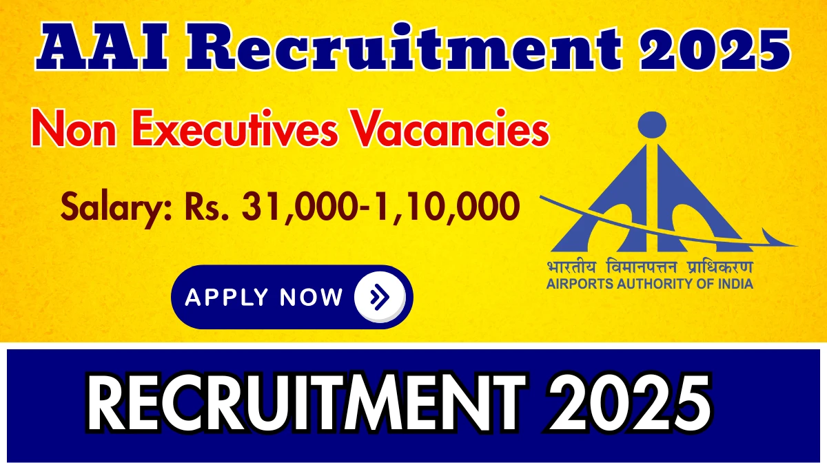 AAI Non Executives Recruitment 2026 - Apply Online for 14 Posts