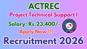 ACTREC Project Technical Support I Recruitment 2026 - Apply Offline