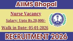 AIIMS Bhopal Nurse Recruitment 2025 – Walk in