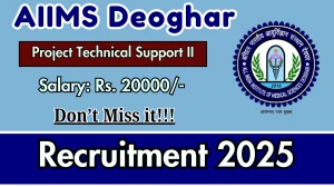 AIIMS Deoghar Project Technical Support II Recruitment 2025 – Walk in for 01 Posts AIIMS Deoghar Project Technical Support II Recruitment 2025 – Walk in for 01 Posts