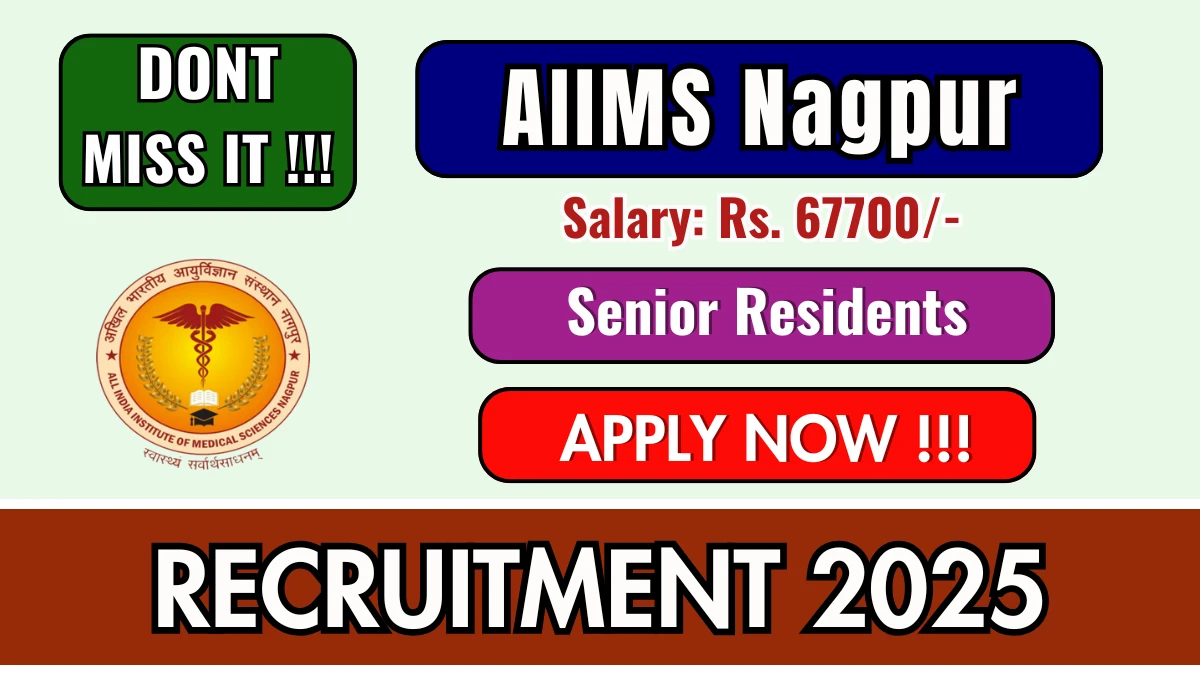 AIIMS Nagpur Senior Residents Recruitment 2026 - Apply Online for 86 Posts