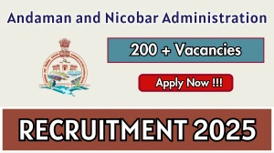 Andaman and Nicobar Administration Recruitment 2025 - Apply Offline for 207 Junior Engineer, Accountant and More Posts