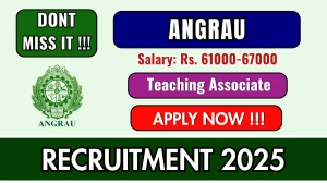 ANGRAU Teaching Associate Recruitment 2025 – Walk in for 01 Posts ANGRAU Teaching Associate Recruitment 2025 – Walk in for 01 Posts