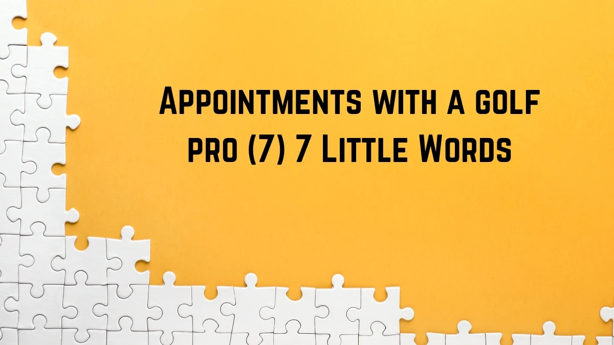 Appointments with a golf pro 7 Little Words 7 letters Answer