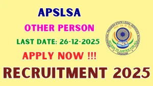 APSLSA Other person Recruitment 2025 - Apply Offline for 09 Posts