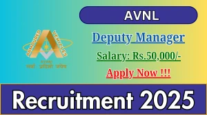 AVNL Deputy Manager Recruitment 2025 - Apply Offline