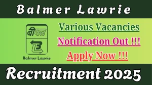 Balmer Lawrie Recruitment 2025 - Apply Online for 18 Deputy Manager, Assistant Manager and More Posts