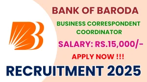 Bank of Baroda Business Correspondent Coordinator Recruitment 2025 - Apply Offline